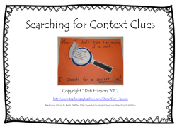 Searching for Context Clues