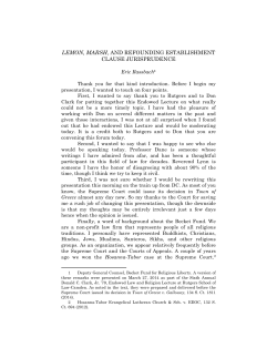 Lemon, Marsh, and Refounding Establishment Clause Jurisprudence