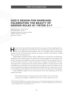 god`s design for marriage: celebrating the beauty of gender
