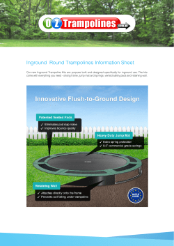 Inground Round Trampolines Information Sheet