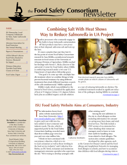 The Food Safety Consortium Newsletter