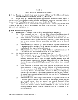 Article 2 - Shares of Persons Who Take upon Intestacy.