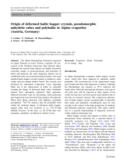 Origin of deformed halite hopper crystals, pseudomorphic anhydrite