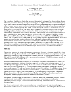 Social and Economic Consequences of Obesity during the