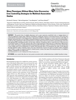 Many Phenotypes Without Many False Discoveries