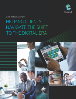 2015 ANNUAL REPORT - Cognizant Investor Relations