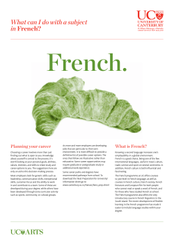 French - University of Canterbury