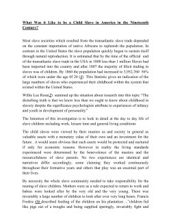 Childhood Slavery Contextual Essay