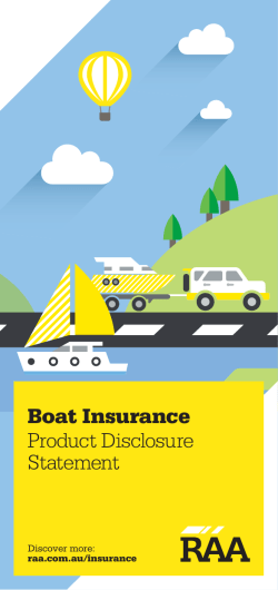 Boat Insurance Product Disclosure Statement