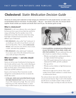 Cholesterol: Statin Medication Decision Guide