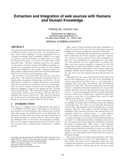 Extraction and Integration of web sources with Humans and Domain