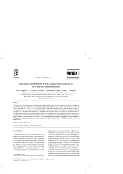 Nonlinear determinism in time series measurements of two