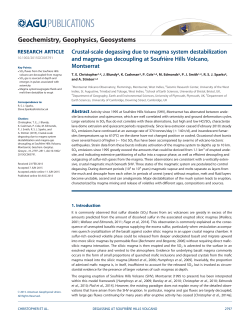 Christopher et al 2015 Geochemistry, Geophysics, Geosystems