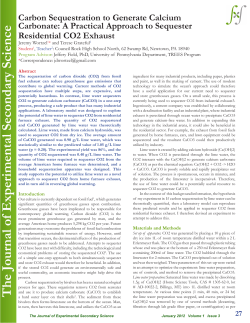 Carbon Sequestration to Generate Calcium Carbonate: A Practical