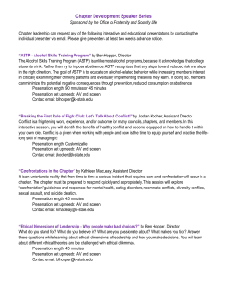 Chapter Development Speaker Series