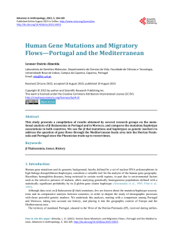 Human Gene Mutations and Migratory Flows&mdash;Portugal and the