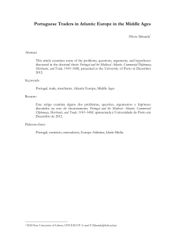 Portuguese Traders in Atlantic Europe in the