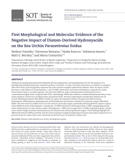 First Morphological and Molecular Evidence of the Negative Impact