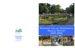 ROANOKE VALLEY GREENWAYS ANNUAL REPORT