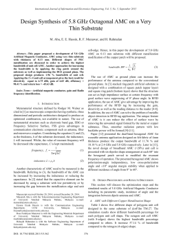 Design Synthesis of 5.8 GHz Octagonal AMC on a Very Thin