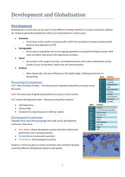Development and Globalisation