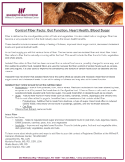 Control Fiber Facts: Gut Function, Heart Health, Blood Sugar