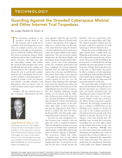 Guarding Against the Dreaded Cyberspace Mistrial and Other