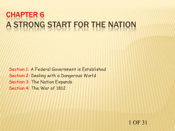 chapter 6 a strong start for the nation