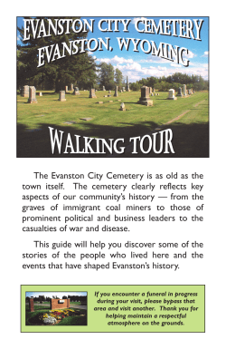 Cemetery Walking Tour - City of Evanston, WY