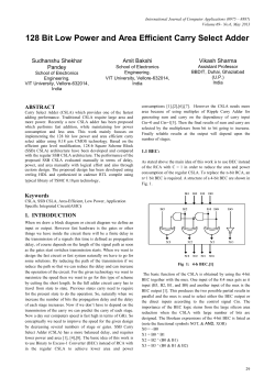 128 Bit Low Power and Area Efficient Carry Select Adder