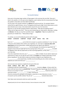 Scientific Method 1 The Scientific Method Every year in the