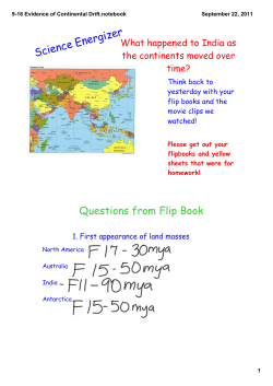 9-16 Evidence of Continental Drift.notebook