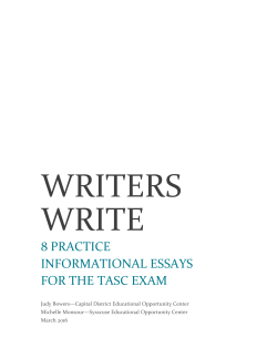 Eight Practice Iinformational Essays for the TASC Exam