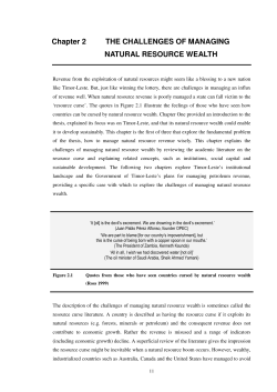 Chapter 2 THE CHALLENGES OF MANAGING NATURAL