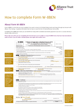 How to complete Form W-8BEN