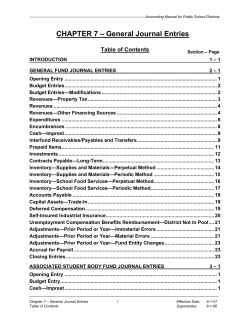 CHAPTER 7 &ndash; General Journal Entries