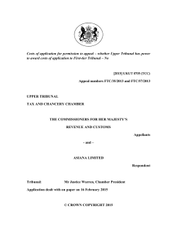 HMRC v Asiana Limited - Costs decision