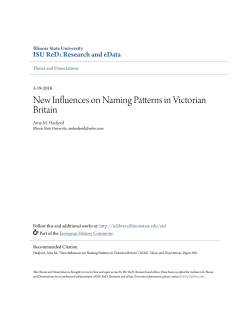 New Influences on Naming Patterns in Victorian Britain