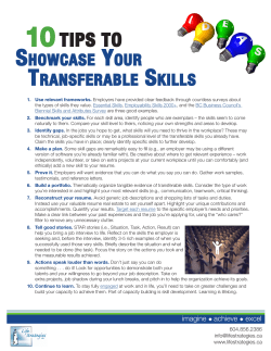 Showcase Your Transferable Skills
