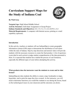 Curriculum Support Maps for the Study of Indiana Coal