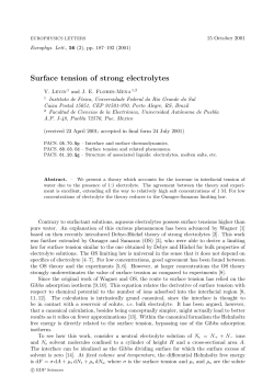 Surface tension of strong electrolytes