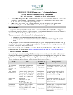the first assignment - Carleton University