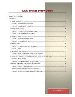 MLR: Brakes Study Guide