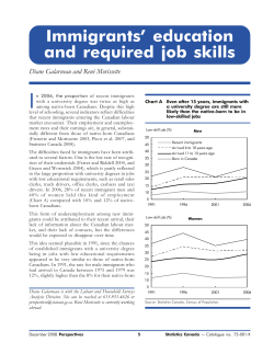 Immigrants` education and required job skills