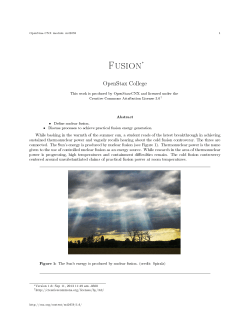 Fusion - OpenStax CNX