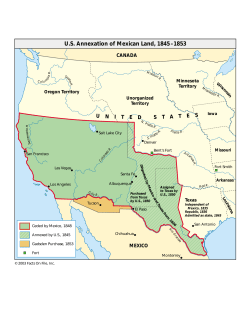 US Annexation of Mexican Land, 1845 &ndash;1853