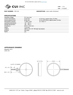 CPE-150 Datasheet - piezo audio transducer | CUI Inc