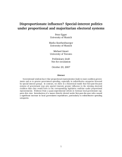 Disproportionate influence? Special