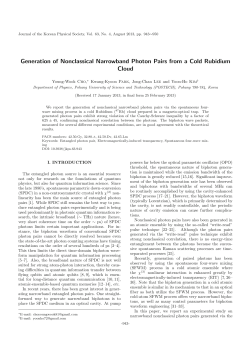 Generation of Nonclassical Narrowband Photon Pairs from a Cold