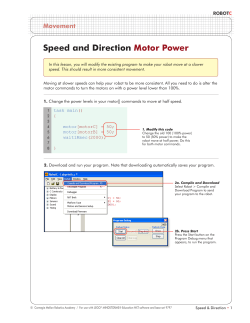 Speed and Direction Motor Power